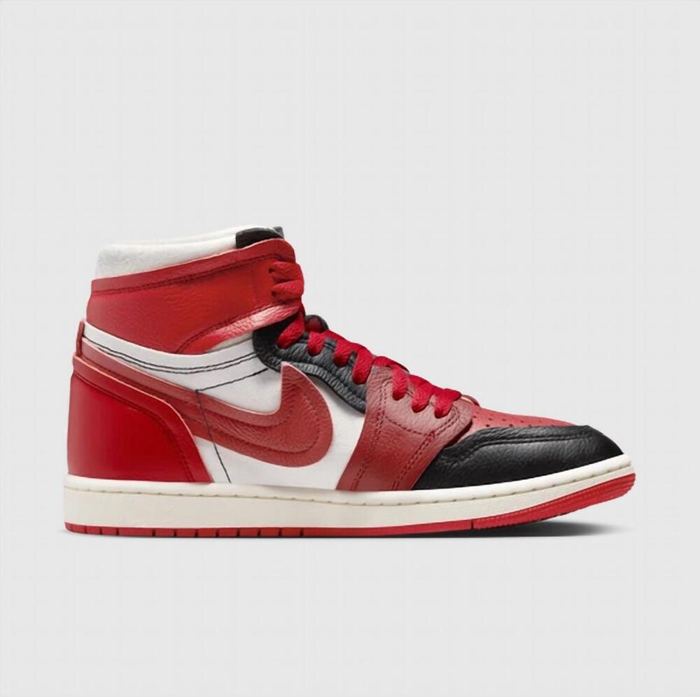 NEW JORDAN women's air jordan 1 sneaker in sport red/dune red-black-sail
